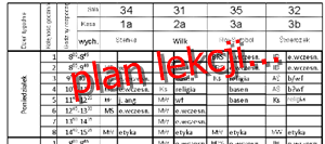 plan lekcji