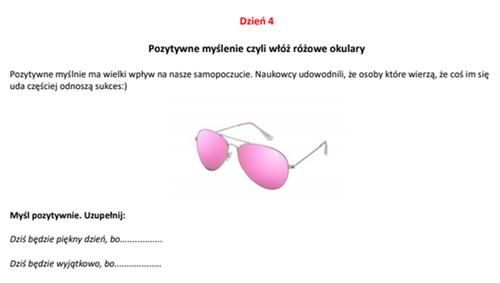 Zdrowie psychiczne - challenge - pozytywne myślenie