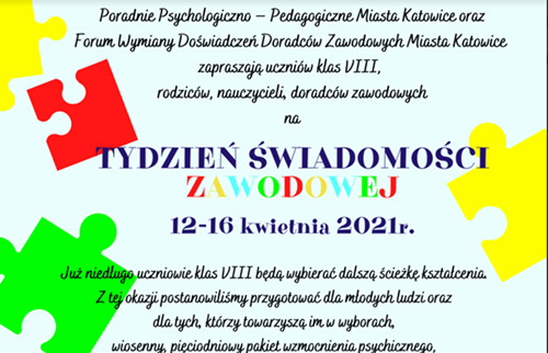 Tydzień świadomości zawodowej - plakat