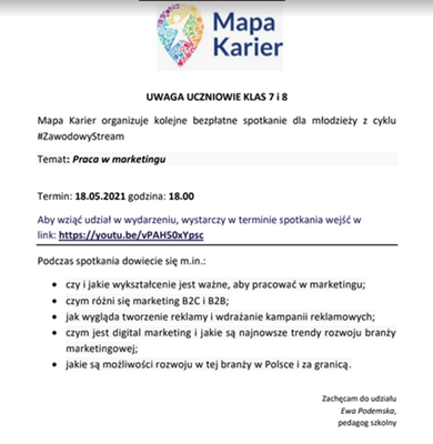 Mapa Karier - praca w marketingu