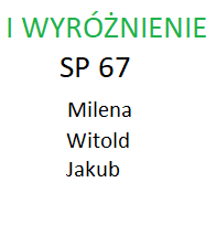 I wyróżnienie- SP67