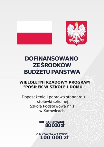 Wieloletni rządowy program Posiłek w szkole i domu. Doposażenie i poprawa standardu stołówki szkolnej