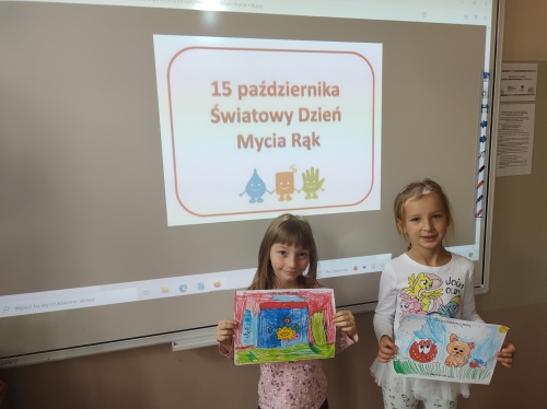 Światowy Dzień Mycia Rąk - zajęcia w kl. 1a