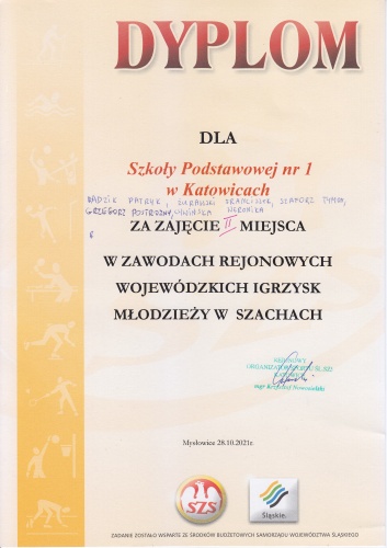 Uczniowie Jedynki na turnieju rejonowym w Mysłowicach