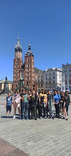 Zdjęcie uczniów w Krakowie