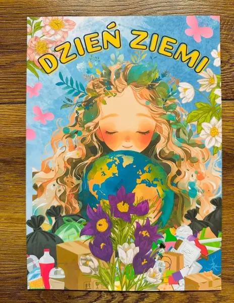 Zdjęcie prac wykonanych z okazji Dnia Ziemi