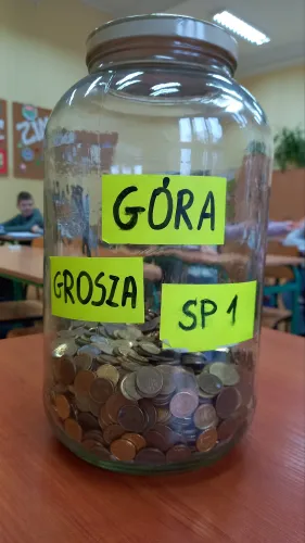 Zdjęcie z akcji zbierania groszy