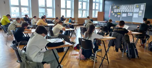 Zdjęcie z przebiegu konkusu matematycznego