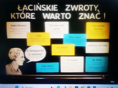 Zdjęcie z lekcji łaciny