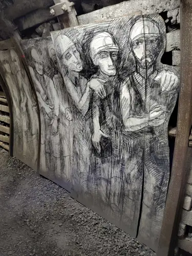 Zdjęcie uczniów podczas wycieczki do kopalni