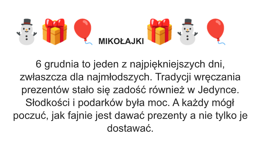 Zdjęcie z dnia św. Mikołaja