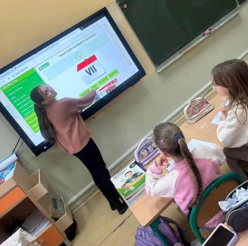 Zdjęcie ze szkolnych obchodów Dnia Matematyki
