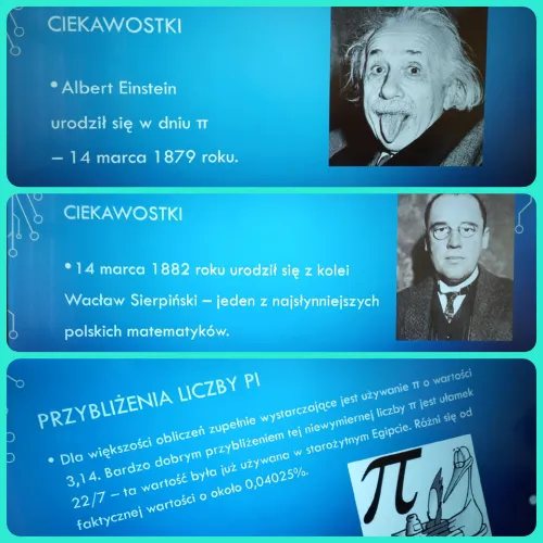 Zdjęcie ze szkolnych obchodów Święta Liczby Π 